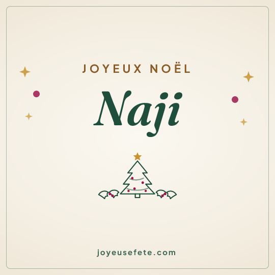 Image carrée « Joyeux Noël Naji » pour WhatsApp