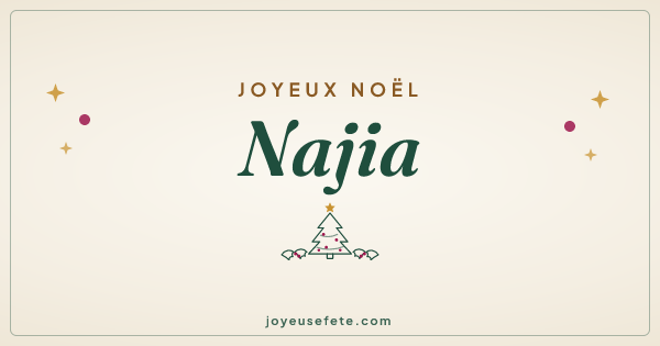 Image « Joyeux Noël Najia » au format large