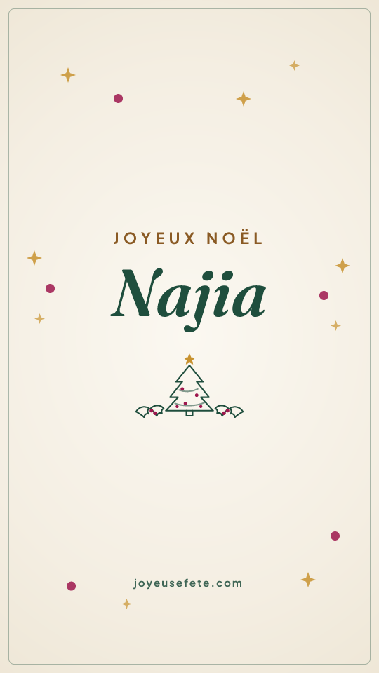 Image « Joyeux Noël Najia » au format story