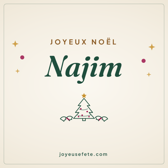 Image carrée « Joyeux Noël Najim » pour WhatsApp