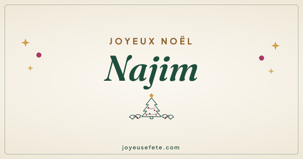 Image « Joyeux Noël Najim » au format large