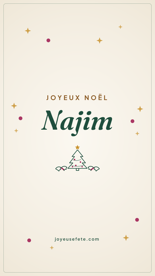 Image « Joyeux Noël Najim » au format story