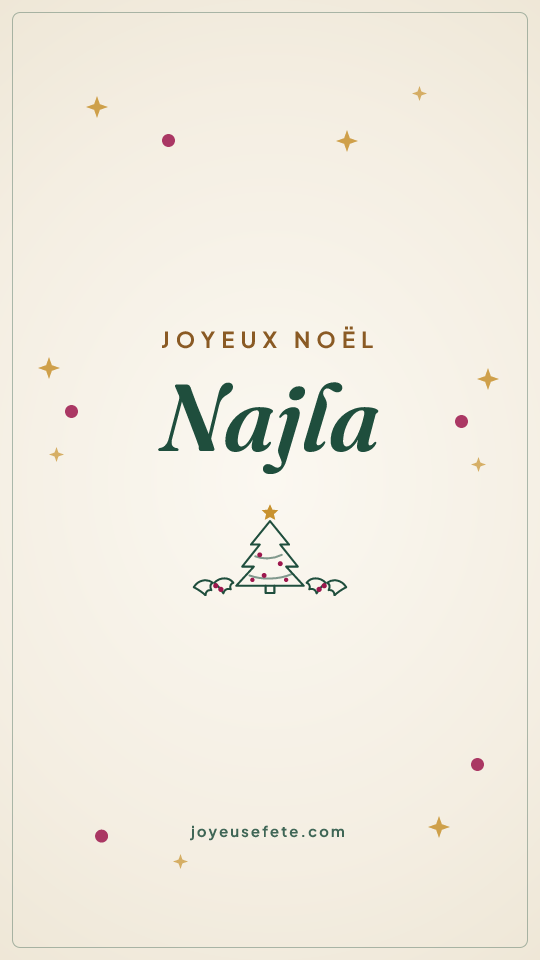 Image « Joyeux Noël Najla » au format story