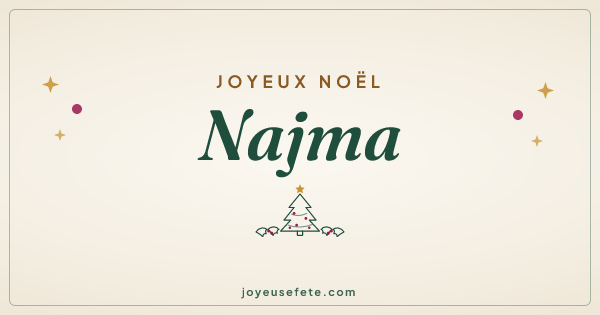 Image « Joyeux Noël Najma » au format large