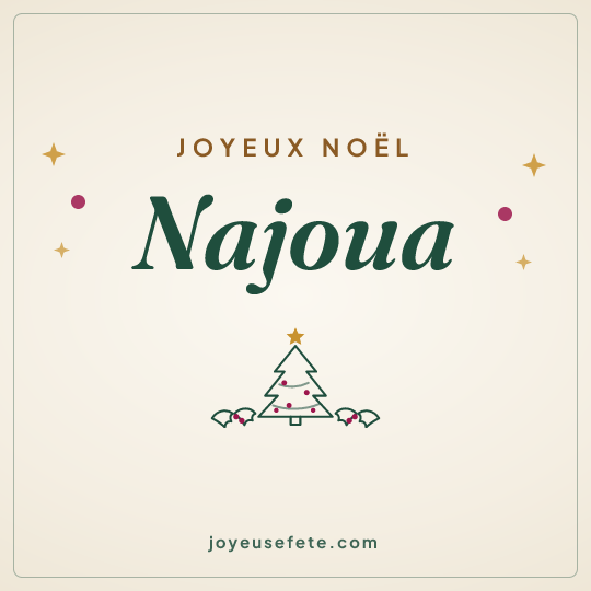 Image carrée « Joyeux Noël Najoua » pour WhatsApp