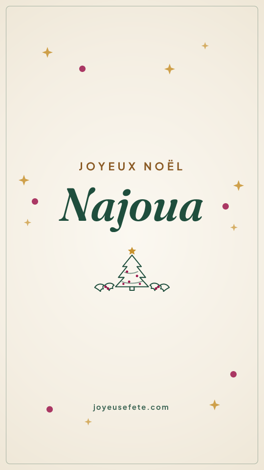 Image « Joyeux Noël Najoua » au format story