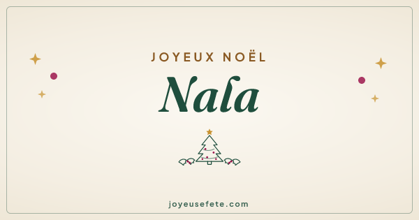 Image « Joyeux Noël Nala » au format large