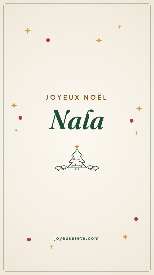 Image « Joyeux Noël Nala » au format story