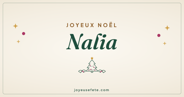 Image « Joyeux Noël Nalia » au format large