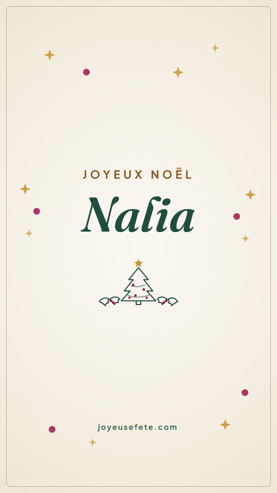 Image « Joyeux Noël Nalia » au format story