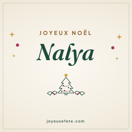 Image carrée « Joyeux Noël Nalya » pour WhatsApp