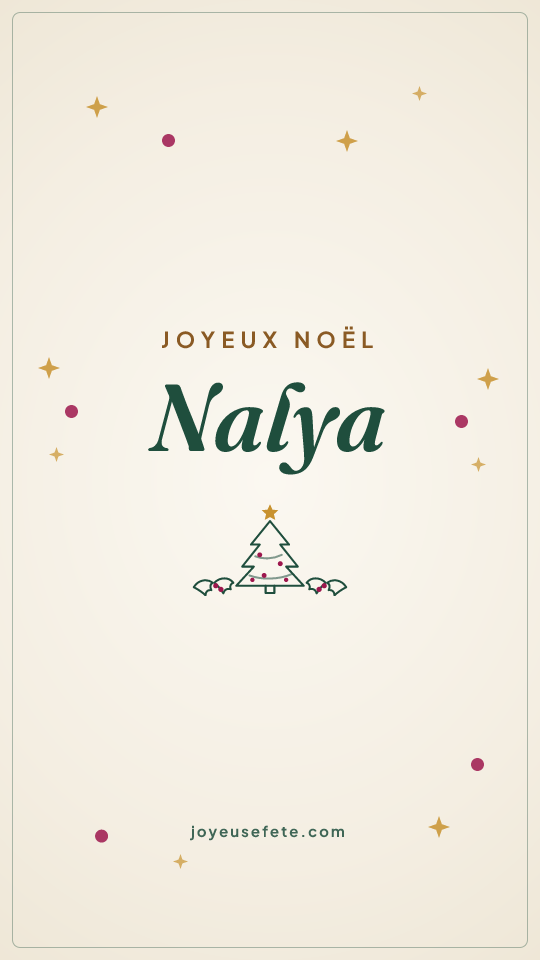 Image « Joyeux Noël Nalya » au format story