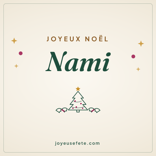 Image carrée « Joyeux Noël Nami » pour WhatsApp