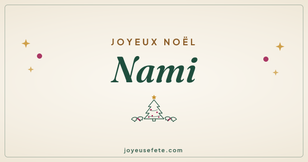 Image « Joyeux Noël Nami » au format large
