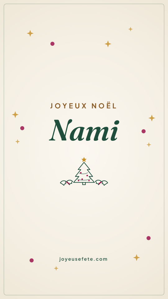 Image « Joyeux Noël Nami » au format story