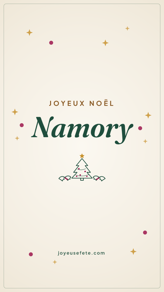 Image « Joyeux Noël Namory » au format story