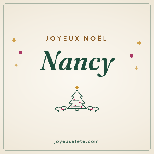 Image carrée « Joyeux Noël Nancy » pour WhatsApp