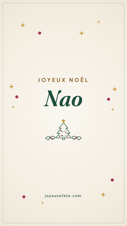 Image « Joyeux Noël Nao » au format story