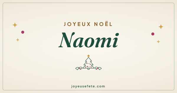 Image « Joyeux Noël Naomi » au format large