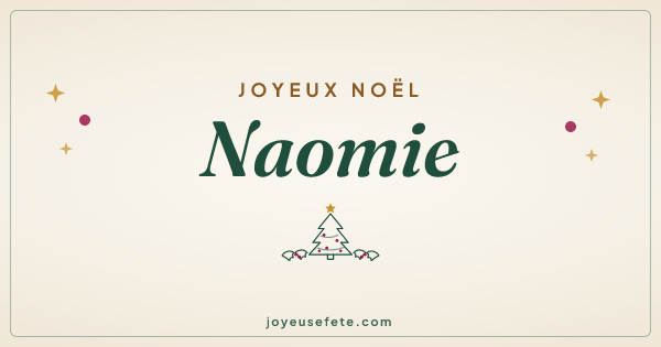 Image « Joyeux Noël Naomie » au format large
