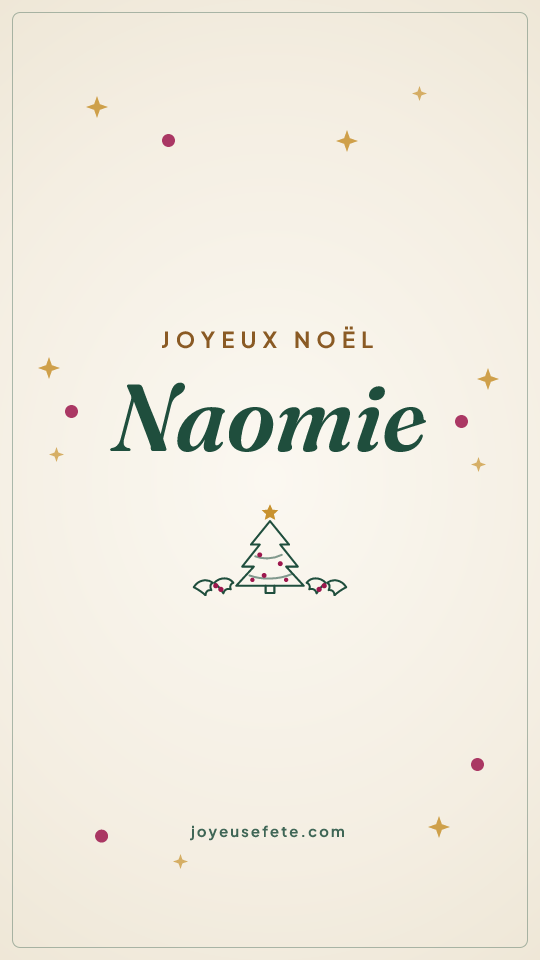 Image « Joyeux Noël Naomie » au format story