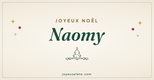 Image « Joyeux Noël Naomy » au format large