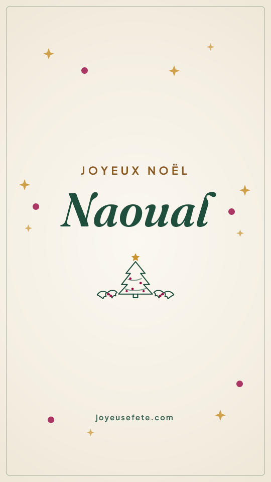 Image « Joyeux Noël Naoual » au format story
