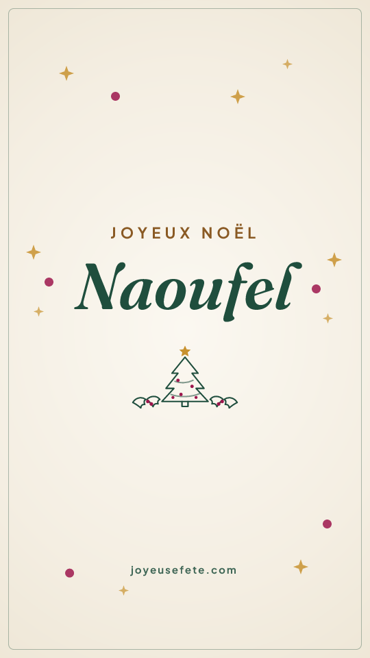 Image « Joyeux Noël Naoufel » au format story