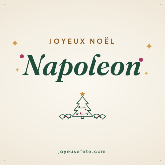 Image carrée « Joyeux Noël Napoleon » pour WhatsApp