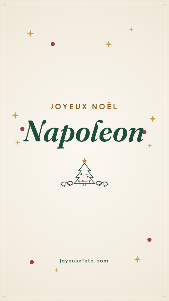 Image « Joyeux Noël Napoleon » au format story