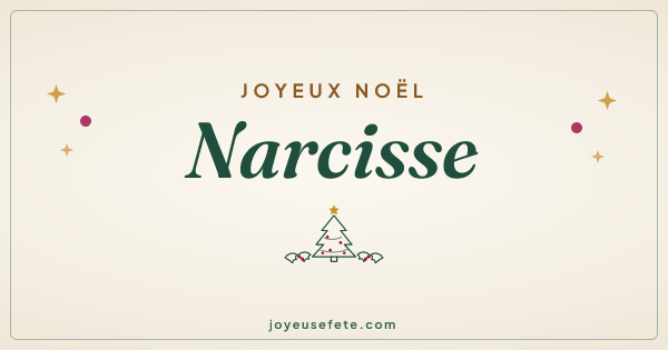 Image « Joyeux Noël Narcisse » au format large
