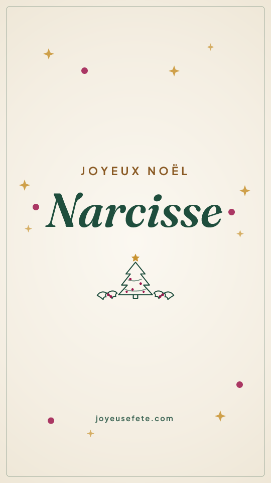 Image « Joyeux Noël Narcisse » au format story