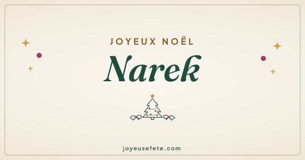 Image « Joyeux Noël Narek » au format large