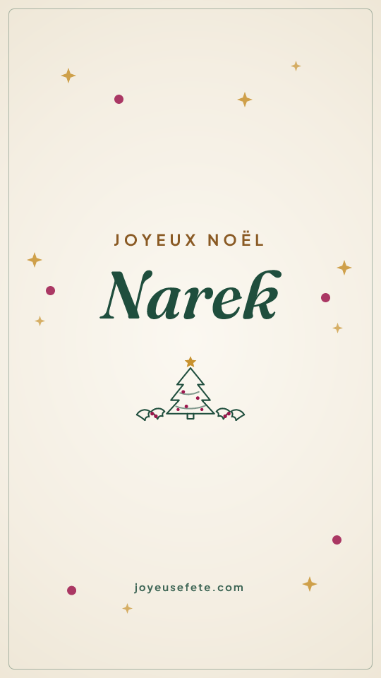 Image « Joyeux Noël Narek » au format story