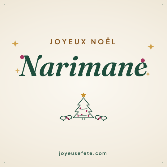 Image carrée « Joyeux Noël Narimane » pour WhatsApp