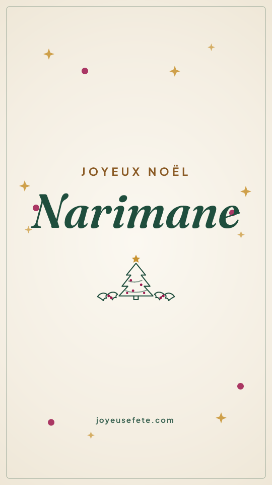Image « Joyeux Noël Narimane » au format story