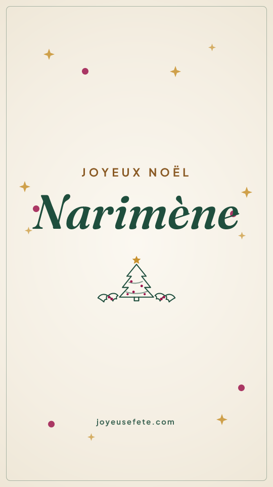 Image « Joyeux Noël Narimène » au format story