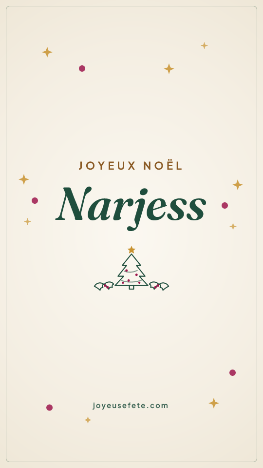 Image « Joyeux Noël Narjess » au format story