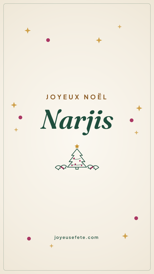 Image « Joyeux Noël Narjis » au format story