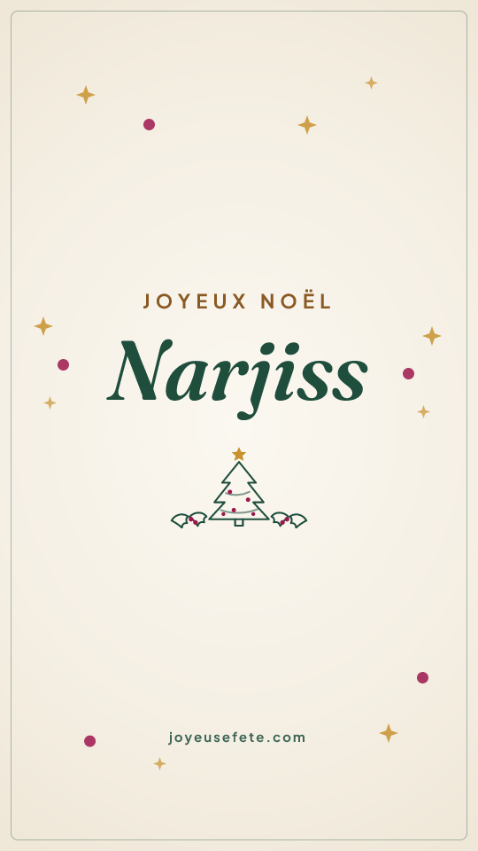 Image « Joyeux Noël Narjiss » au format story