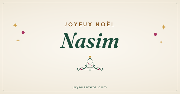 Image « Joyeux Noël Nasim » au format large