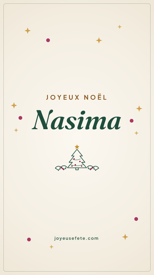 Image « Joyeux Noël Nasima » au format story