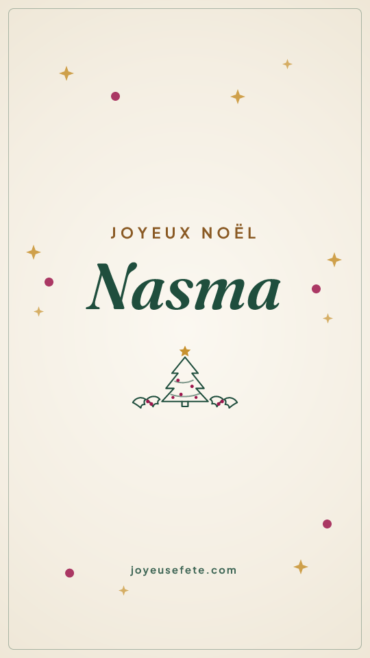 Image « Joyeux Noël Nasma » au format story