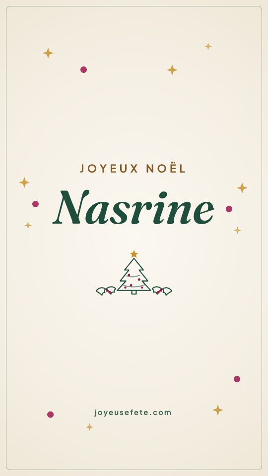 Image « Joyeux Noël Nasrine » au format story