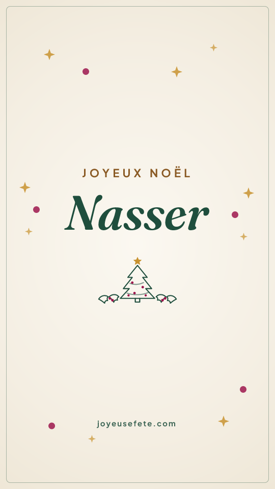 Image « Joyeux Noël Nasser » au format story