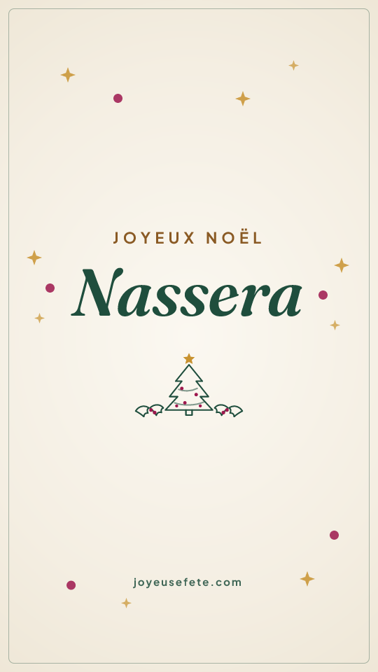 Image « Joyeux Noël Nassera » au format story