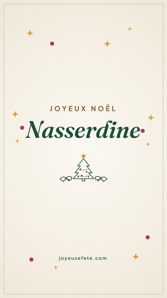 Image « Joyeux Noël Nasserdine » au format story