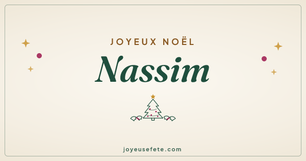 Image « Joyeux Noël Nassim » au format large