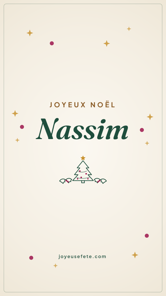 Image « Joyeux Noël Nassim » au format story