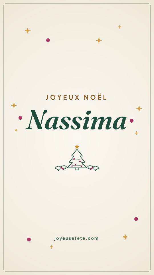 Image « Joyeux Noël Nassima » au format story